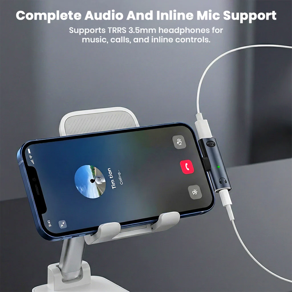 AUDIOCULAR – A14X 100W 2-In-1 Type C to Type-C/3.5mm Audio Adapter - Image 8