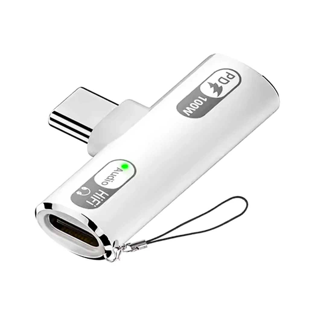 AUDIOCULAR – A15X 100W 2-In-1 Type C to Type-C/Lightning Audio Adapter