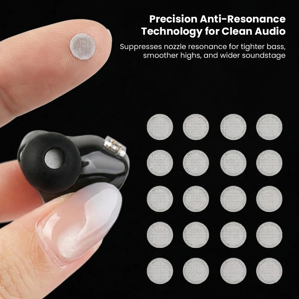 AUDIOCULAR IEM Nozzle Filters – Metal Acoustic Mesh (Silver) - Image 5