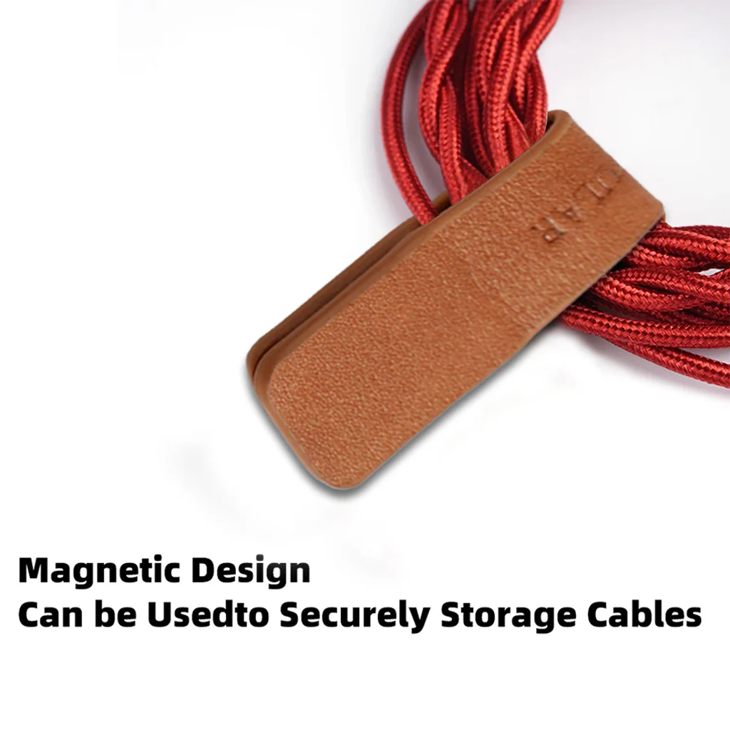AUDIOCULAR - Pure Leather Magnetic Cable Tie Organizer - Image 7