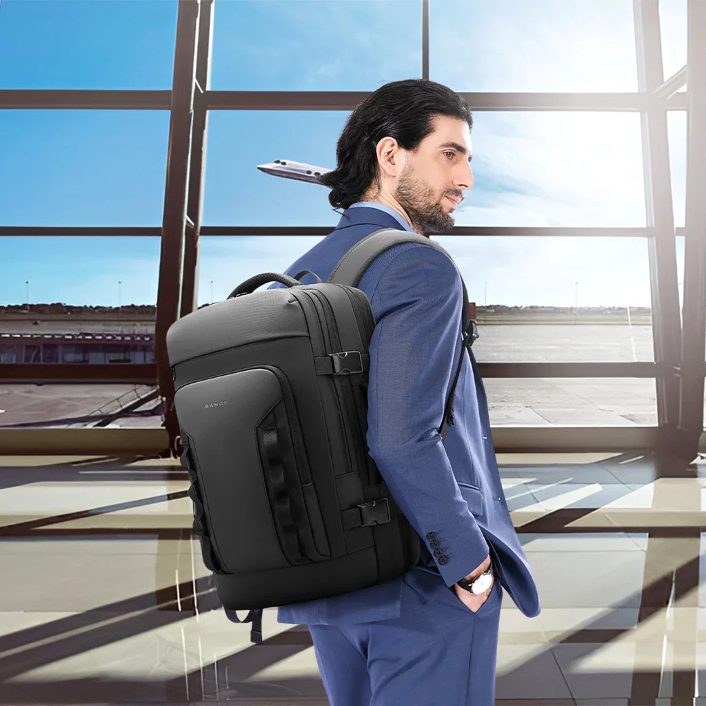 BANGE 3055 Laptop Backpack 40L Large Capacity Waterproof Travel Bag - Image 12