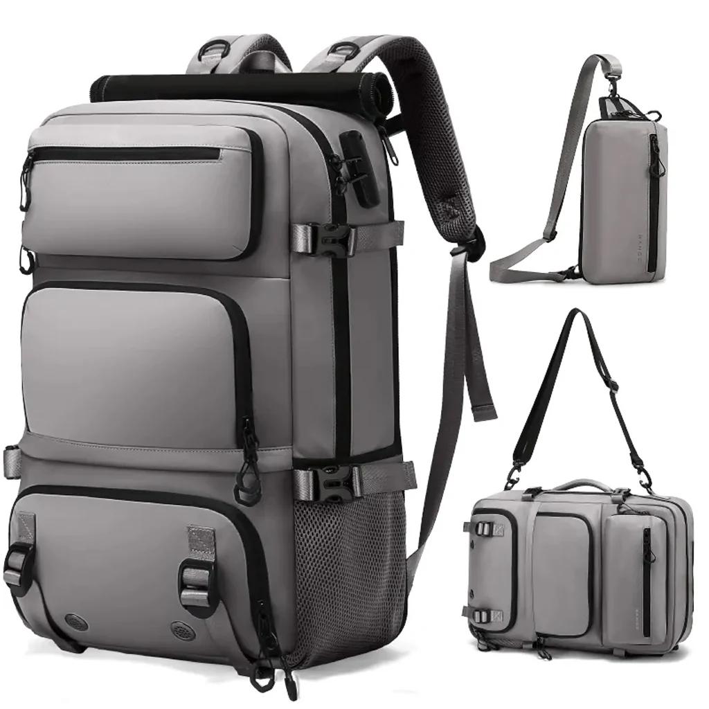 BANGE 1810 35L Large Capacity Bag Travelling Backpack with Detachable Sling Bag - Image 23