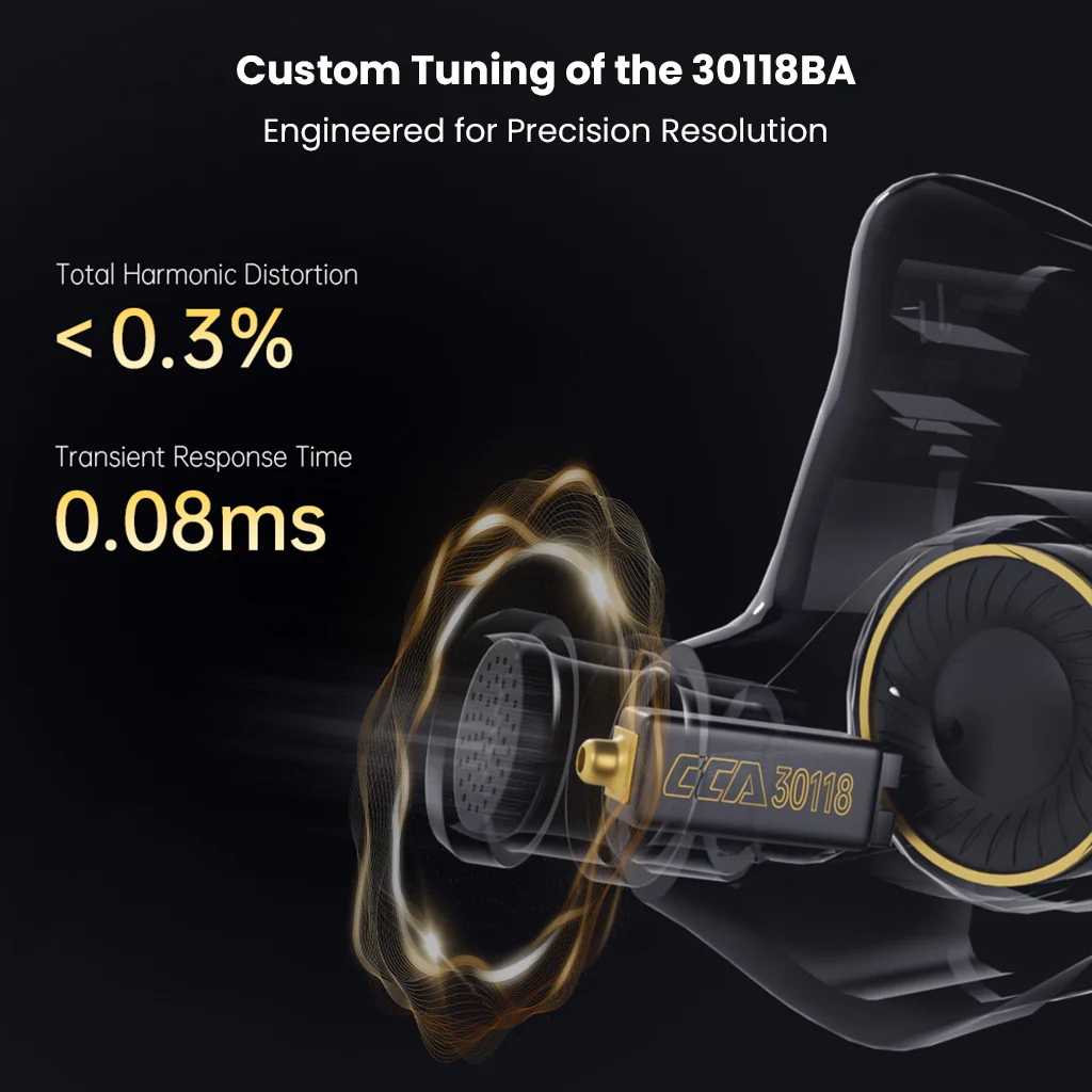 CCA - Xyraa Hybrid 10mm DD + 1 BA Driver Gaming IEM - Image 6