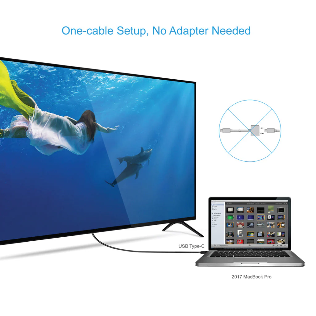 CHOETECH - XCM-1501 USB C to Mini DisplayPort Cable - Image 5