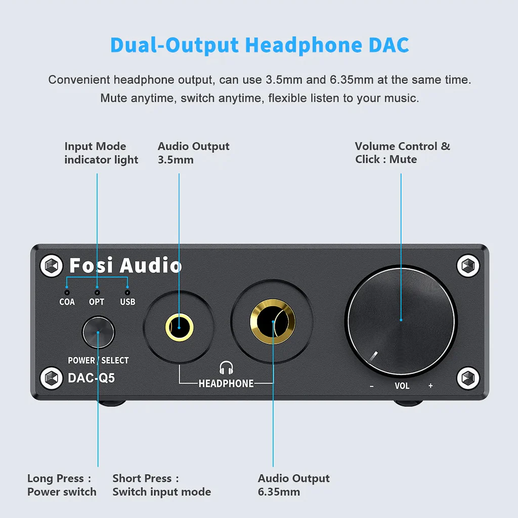 Fosi Audio - Q5 USB DAC & Amp - Image 2