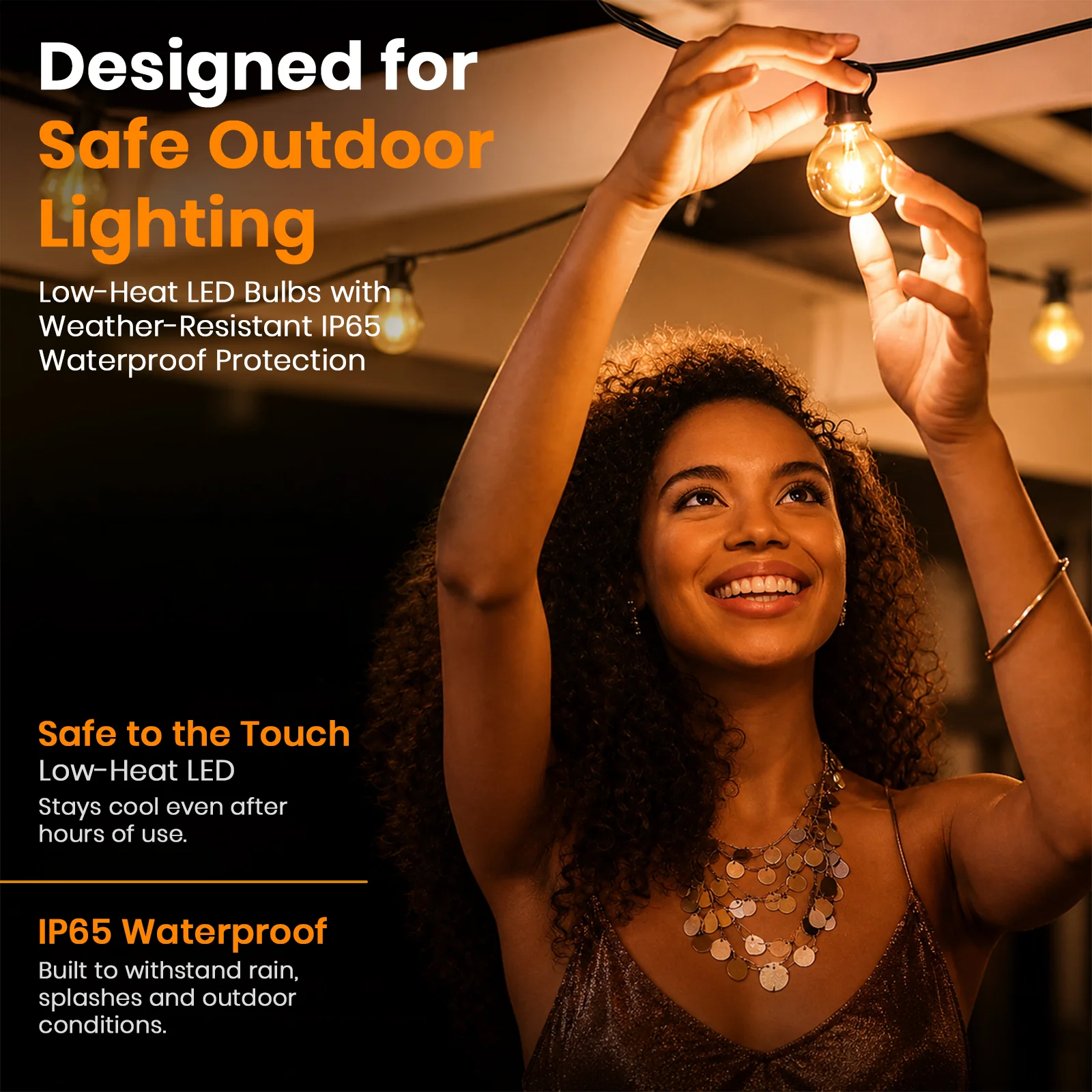 G40 Outdoor String Lights 50ft Decorative 24V Light Dimmable with Remote - Image 5