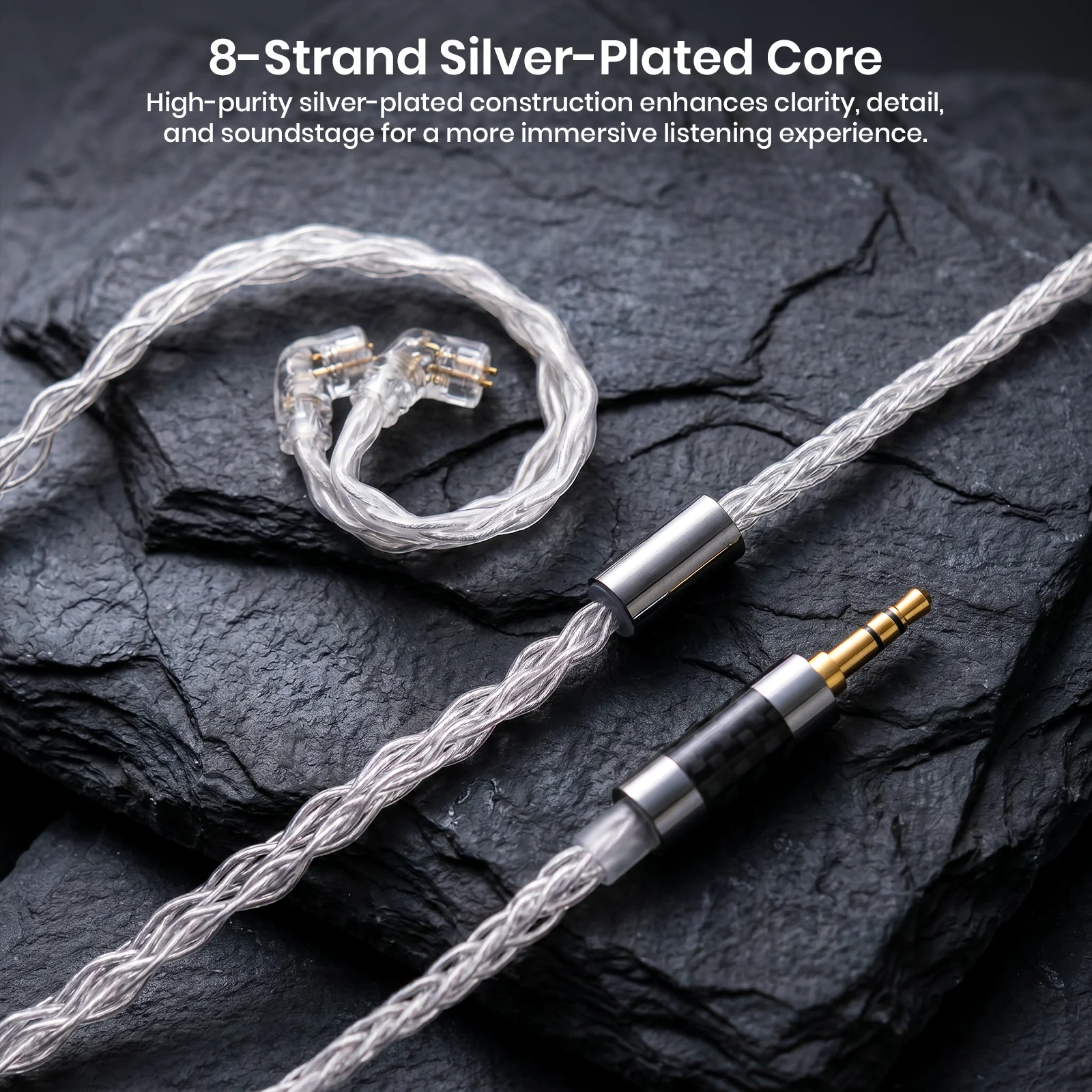 GK L200-8 Eight-Strand Silver-Plated Upgrade Cable for IEM - Image 2