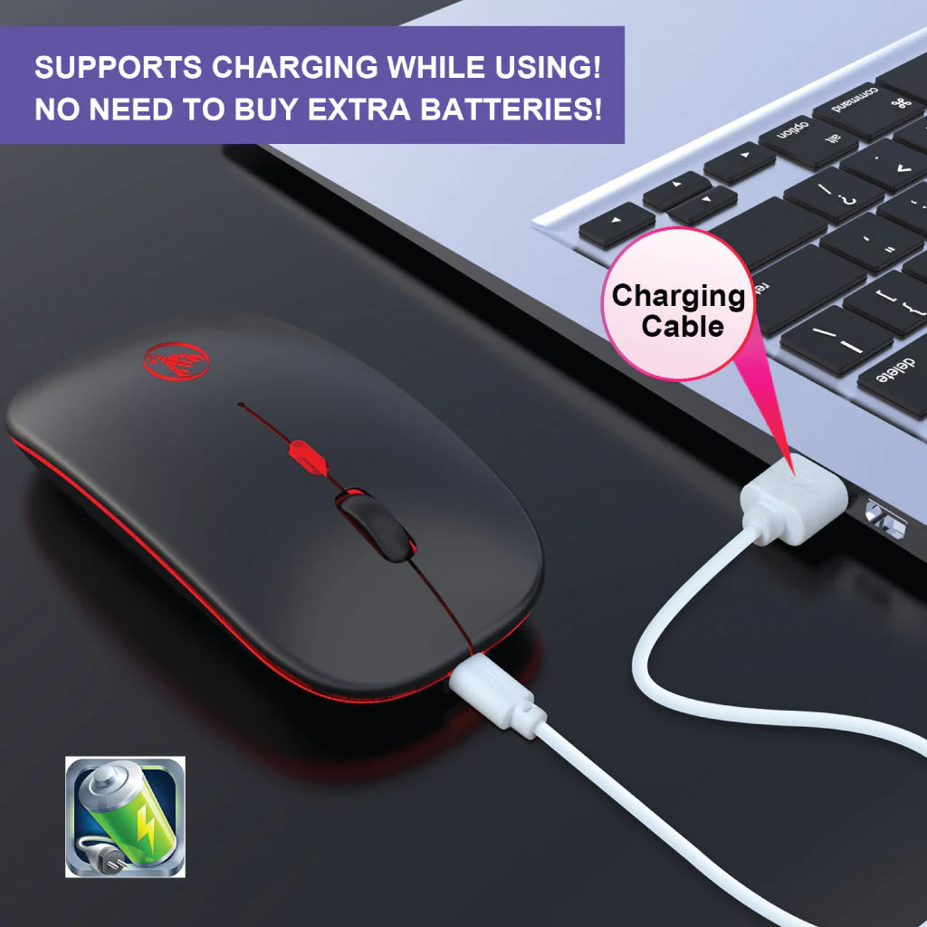 HXSJ - T18  Dual Mode Wireless Mouse - Image 18