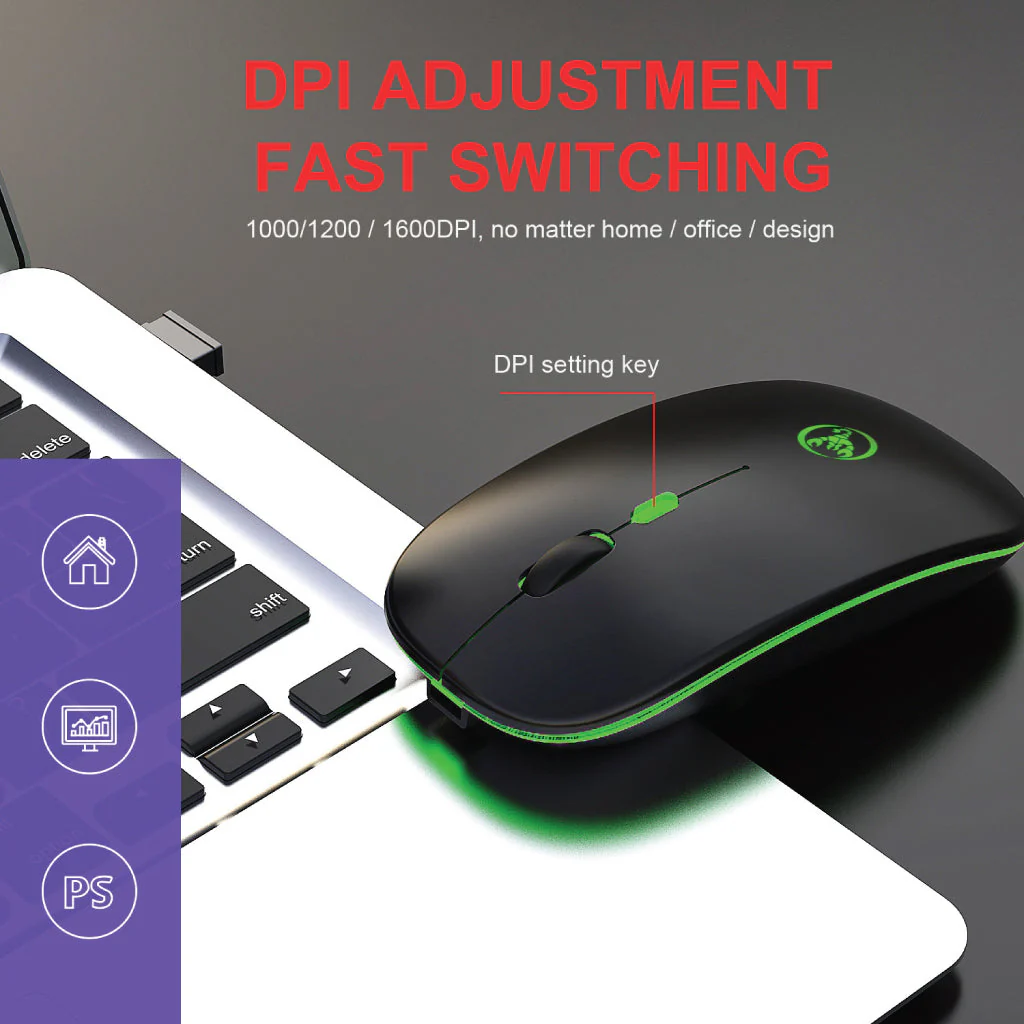 HXSJ - T18  Dual Mode Wireless Mouse - Image 8