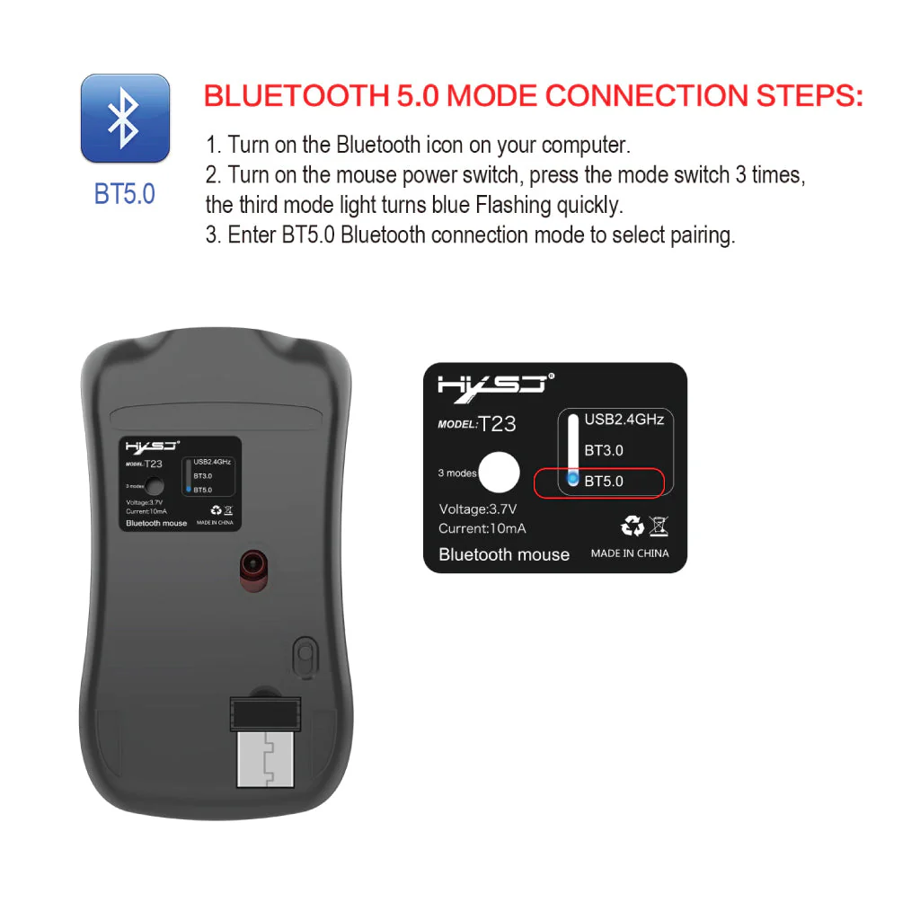 HXSJ - T23 Wireless Mouse - Image 9