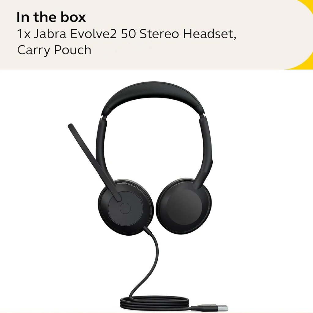 JABRA - EVOLVE2 50 MS Stereo Headset(Unboxed) - Image 6
