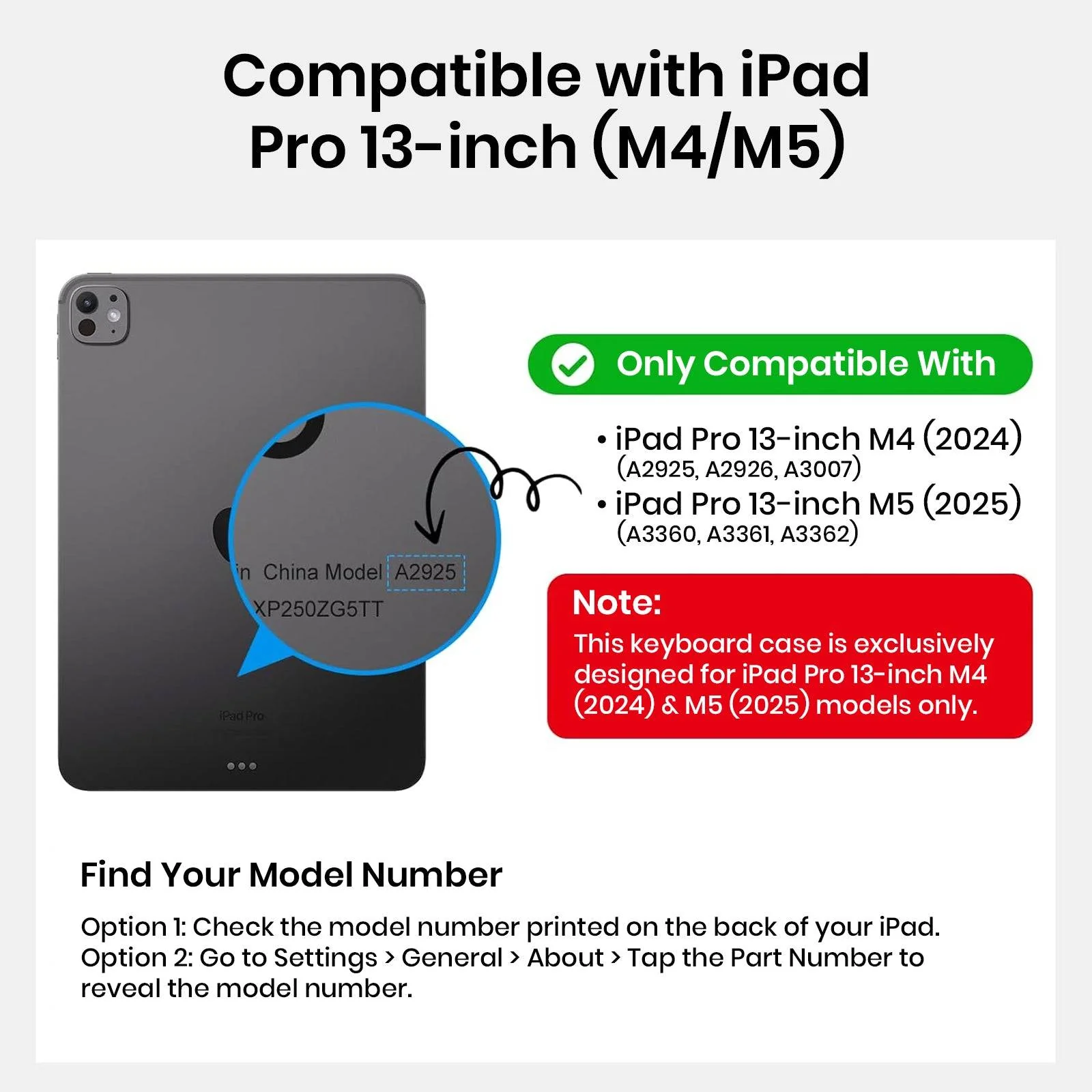 E13 Keyboard Case for iPad Pro iPad Pro 13” M5 (2025) M4 (2024) Magic-Style - Image 2