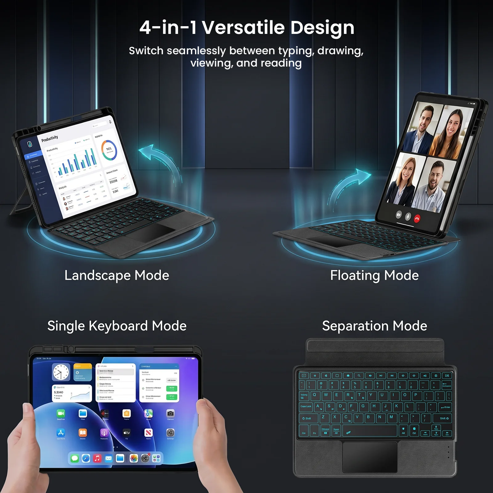 Keyboard Case for Lenovo Tab M11, Motorola Moto Pad 60 Neo, Idea Tab, Tab K11/K11 Gen 2 11” - Image 4