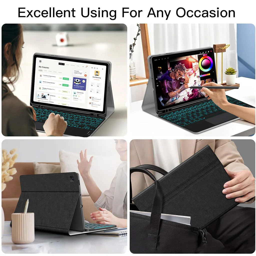 Keyboard Case for Samsung Galaxy Tab A11 Plus and A9+ 11 inch Folio Cover - Image 7