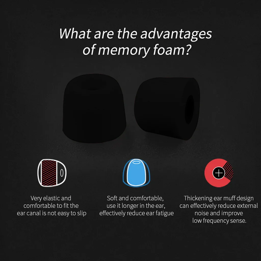 KZ 1 Pair Memory Foam Eartips for IEMs - Image 4