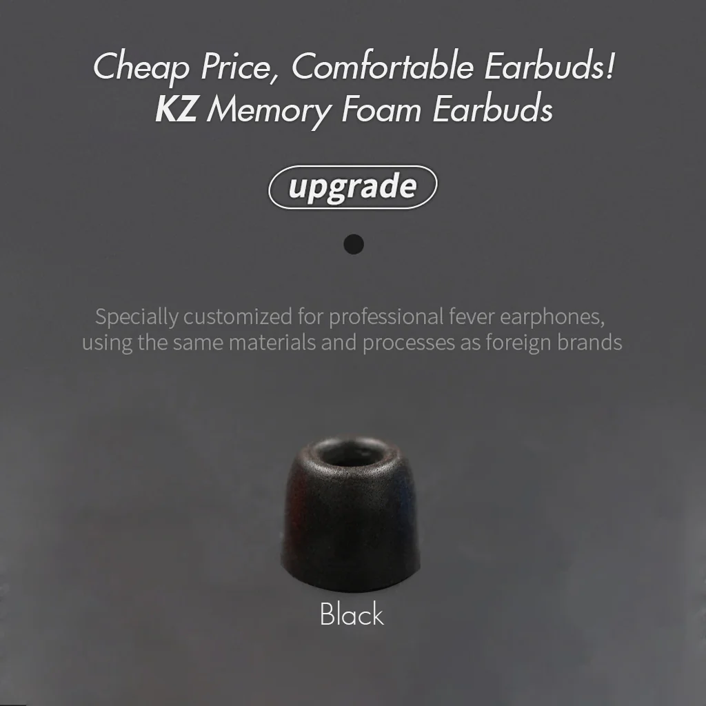 KZ 1 Pair Memory Foam Eartips for IEMs - Image 5