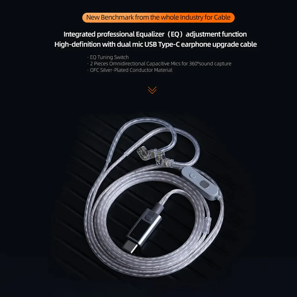 KZ- M2 Silver-Plated Upgrade Cable with Dual Mic - Image 3