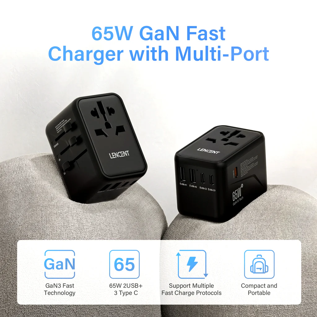 LENCENT GaN III 65W Universal Travel Adapter - Image 10
