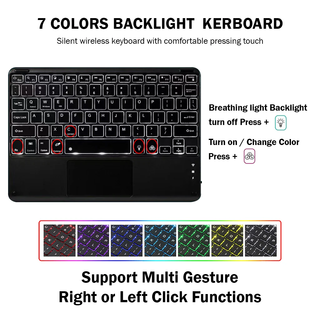 LX106T Keyboard Case for Lenovo Tab M10 FHD Plus 3rd Gen 10.61 - Image 2
