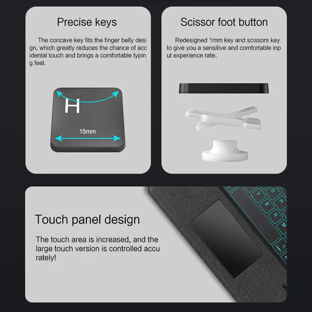 M6124 Keyboard Case for Xiaomi Pad 6s Pro 12.4 inch 2024 - Image 3