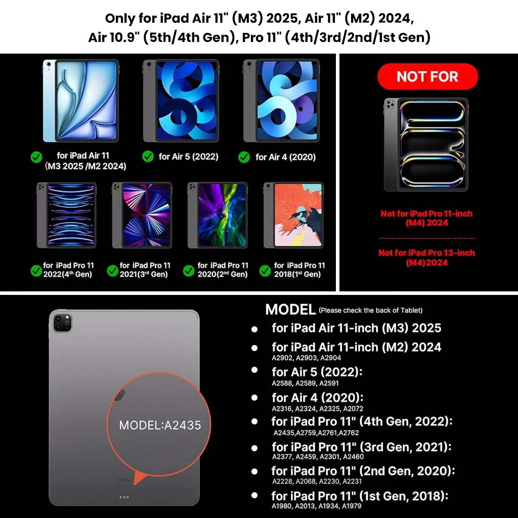 MK-M211 Magnetic Keyboard Case for iPad Air 11" - Image 2