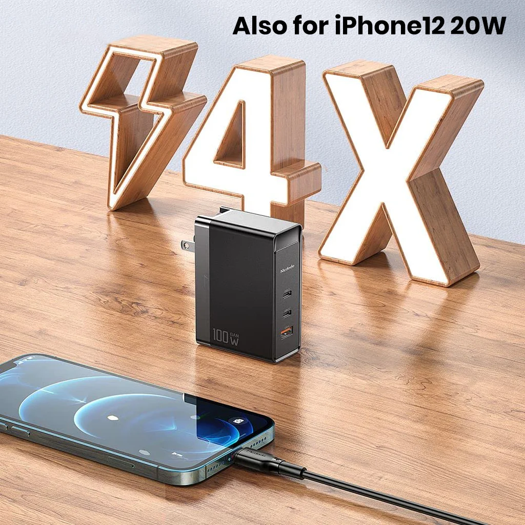 MCDODO- 100W Gan Charger with EU, UK plugs (CH-8101 Pro) - Image 4