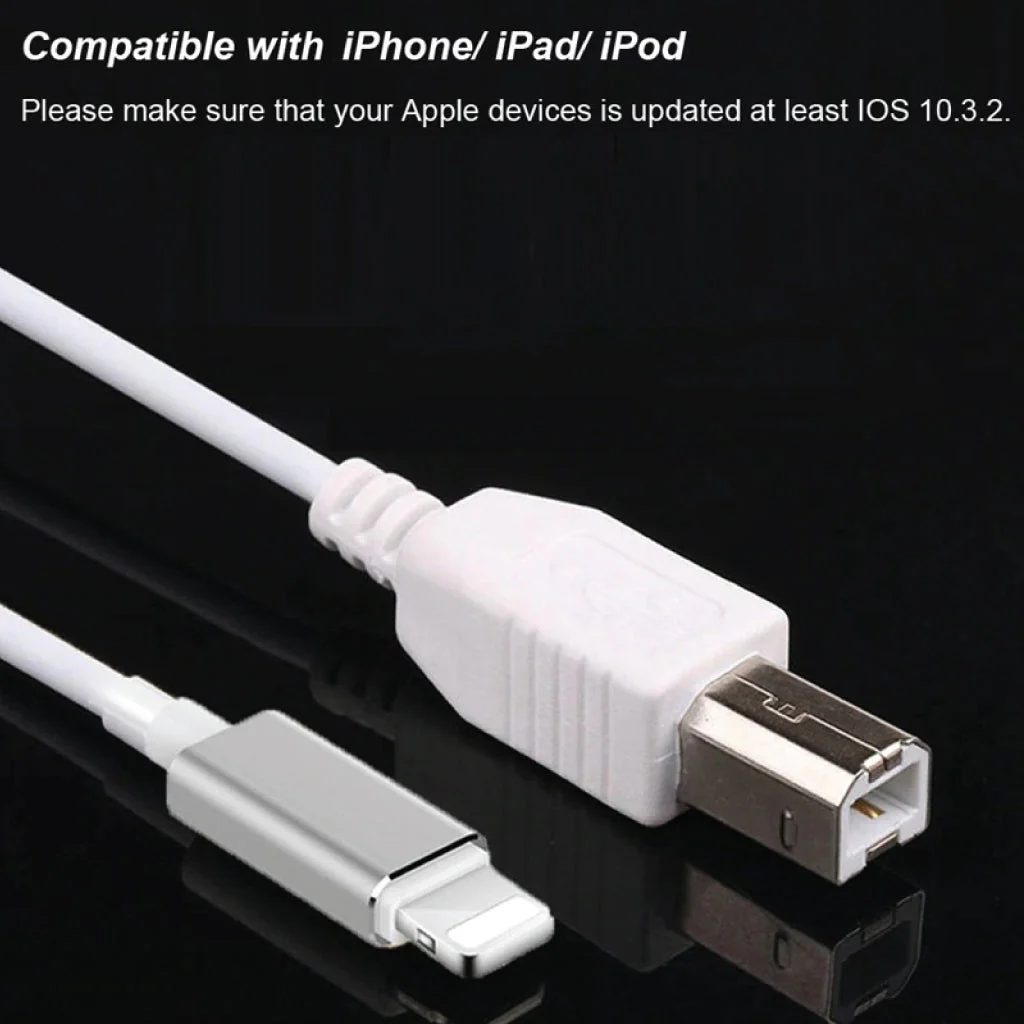 Meenova Lightning to USB-B Midi Cable for iPad/iPhone - Image 2