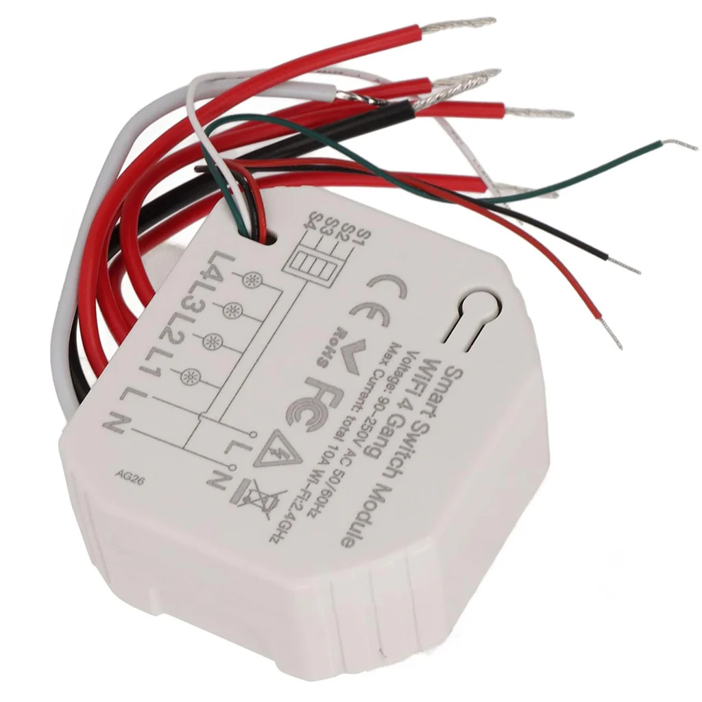 MOES 104D 4Gang 10A WiFi Switch Module - Image 8