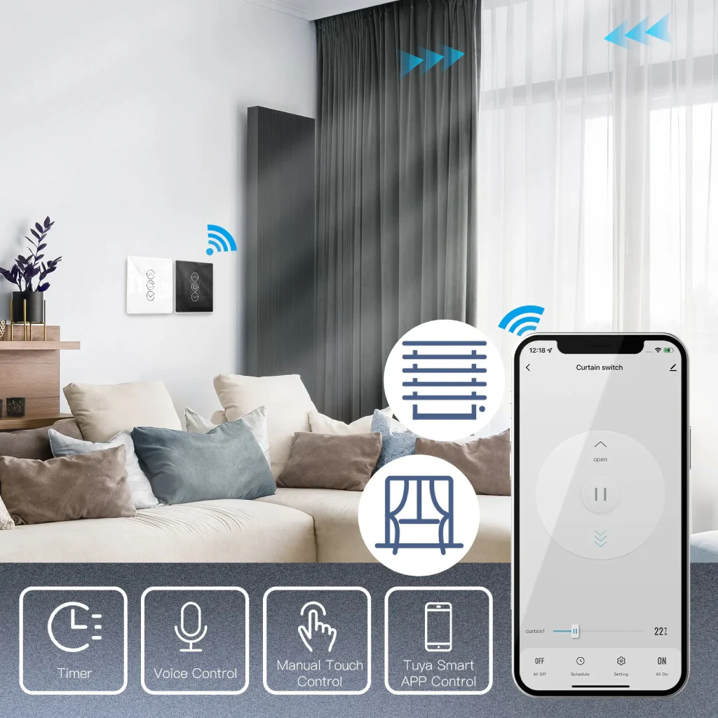 MOES - Smart WiFi+RF Curtain Switch - Image 2