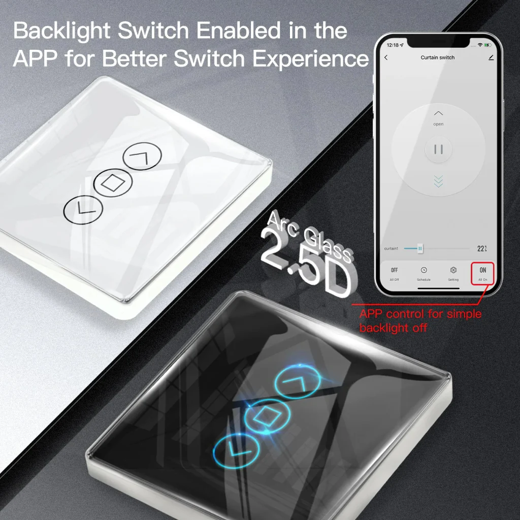 MOES - Smart WiFi+RF Curtain Switch - Image 4
