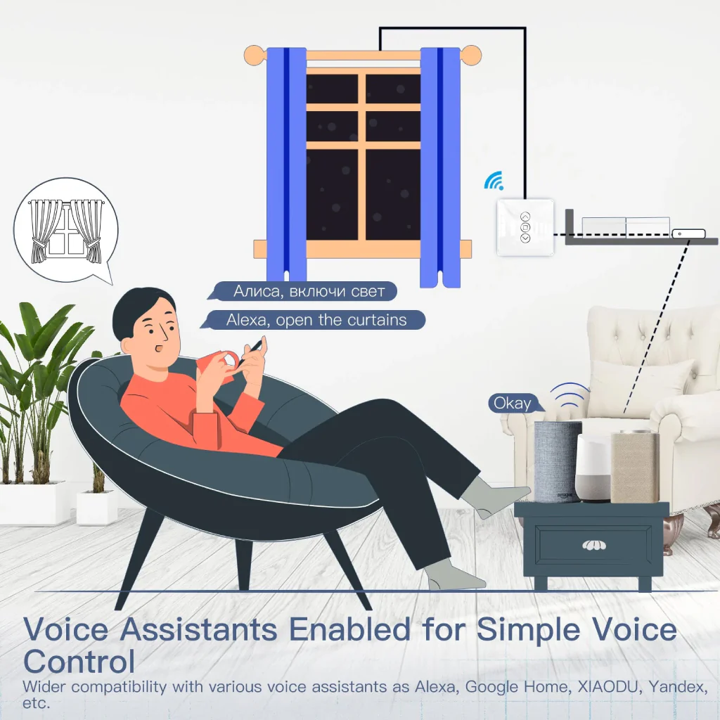 MOES - Smart WiFi+RF Curtain Switch - Image 5