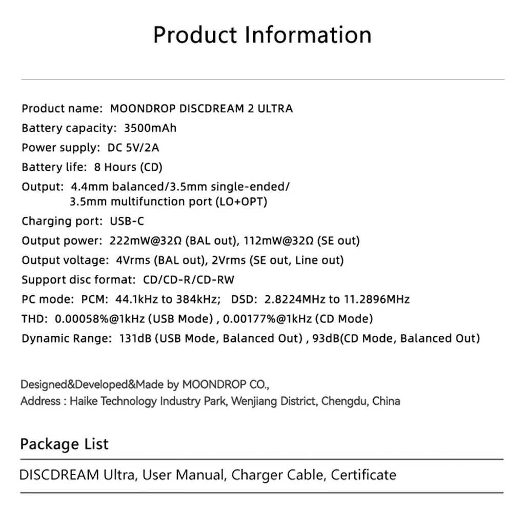 MOONDROP DiscDream 2 Ultra Portable HiFi CD Player - Image 15