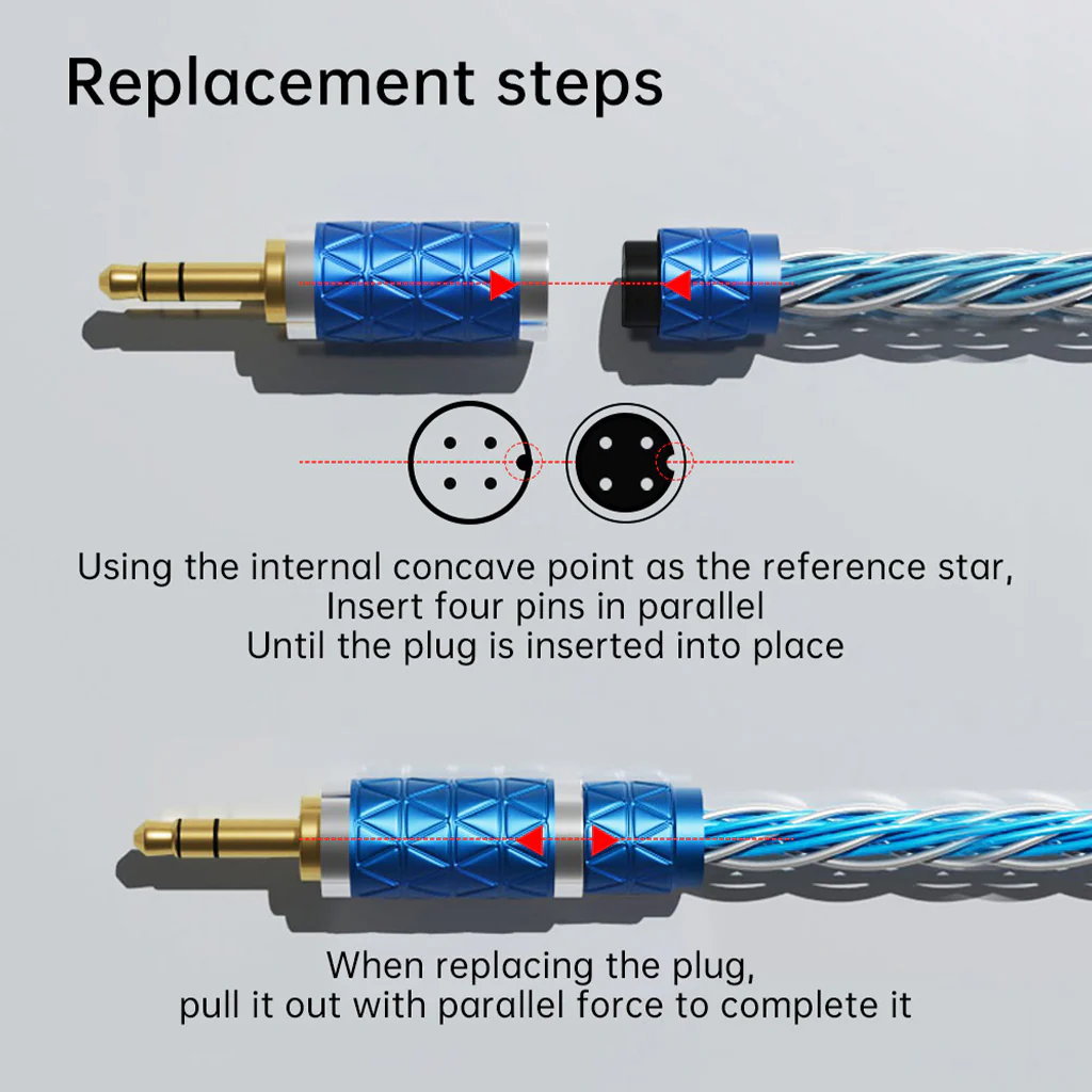 ND - D3 Silver Plated Modular Upgrade Cable for IEM - Image 8