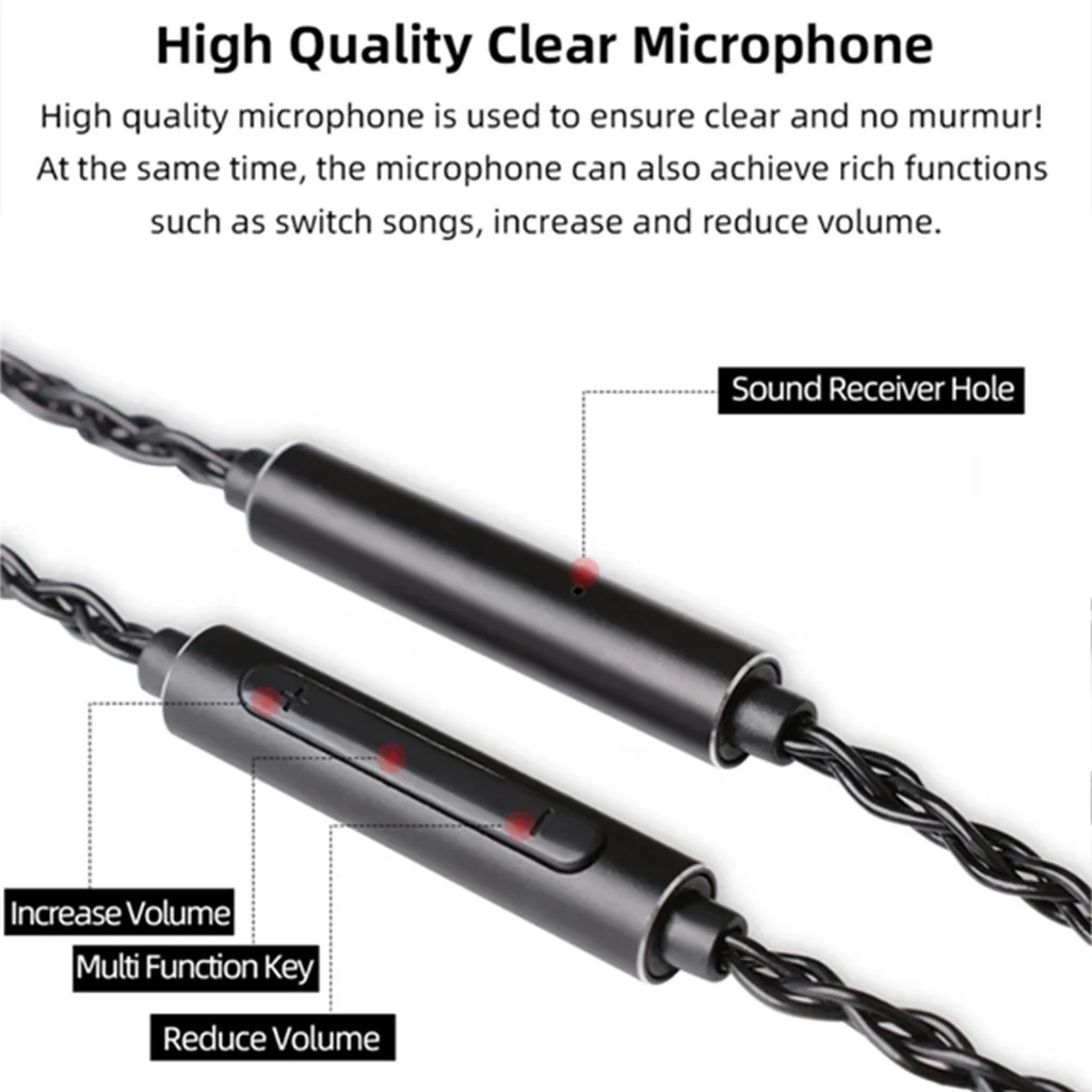NiceHCK- BlackWheat 8-Core Silver-Plated Copper Upgrade Cable - Image 6