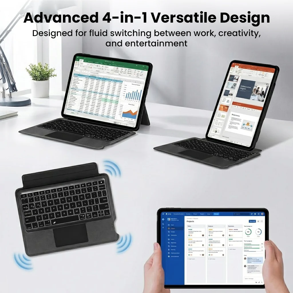 Keyboard Case for OnePlus Pad Go 2 12.1” Cover with Trackpad and Backlit - Image 9
