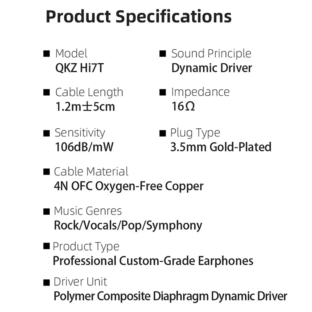 QKZ- HI7T Wired IEM with Mic - Image 10