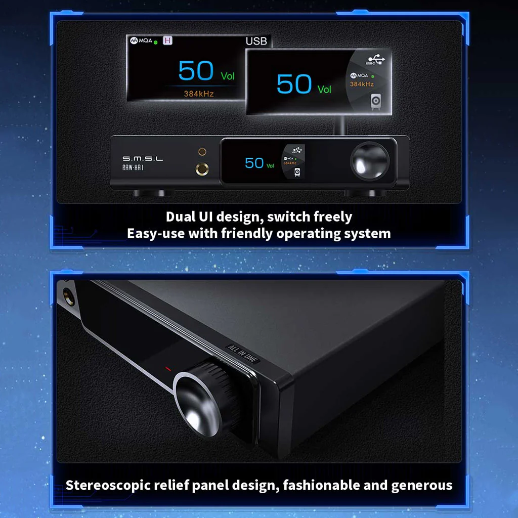 S.M.S.L RAW-HA1 CS43131 Desktop DAC & Power Amplifier - Image 15