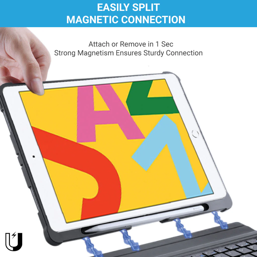 TECPHILE - T206D Wireless Keyboard Case For iPad - Image 3