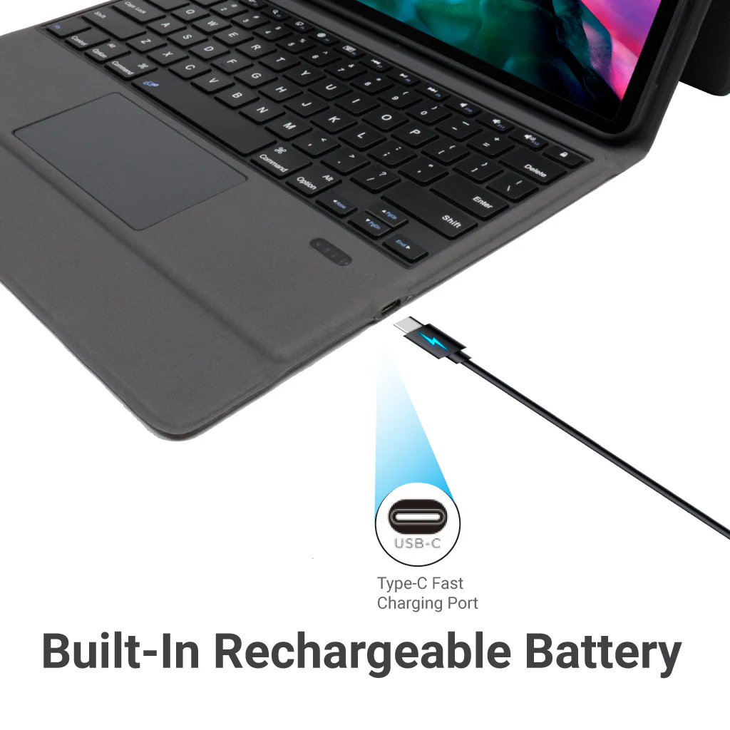 TECPHILE - T2098 Wireless Keyboard Case For iPad Pro 12.9 - Image 3