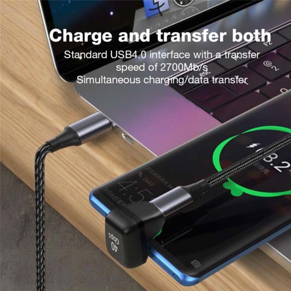 TECPHILE 100W Magnetic U-shaped USB C to Type C Adapter - Image 5