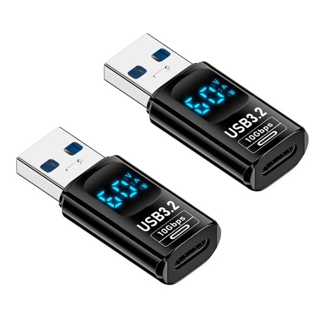 TECPHILE- 100W Type C Male to USB Female OTG Adapter with Digital Display - Image 13