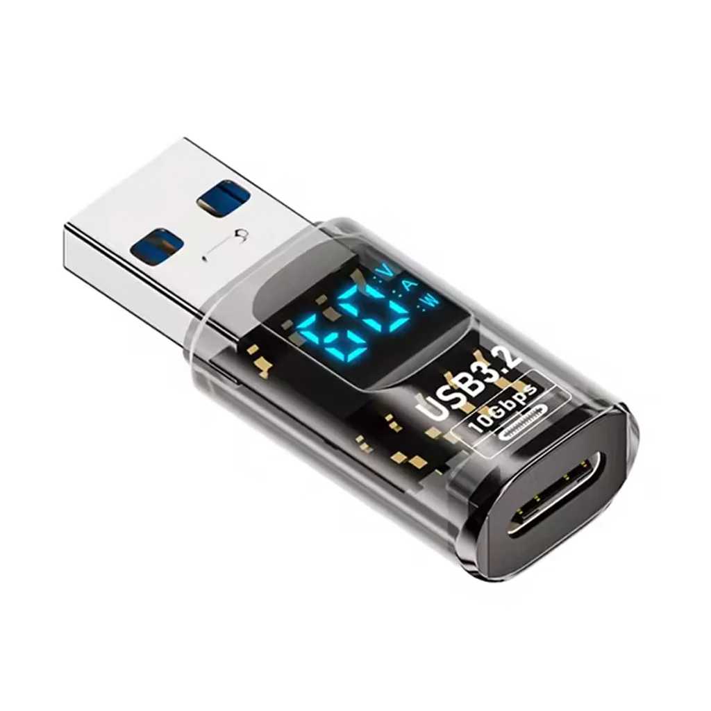 TECPHILE- 100W Type C Male to USB Female OTG Adapter with Digital Display - Image 16