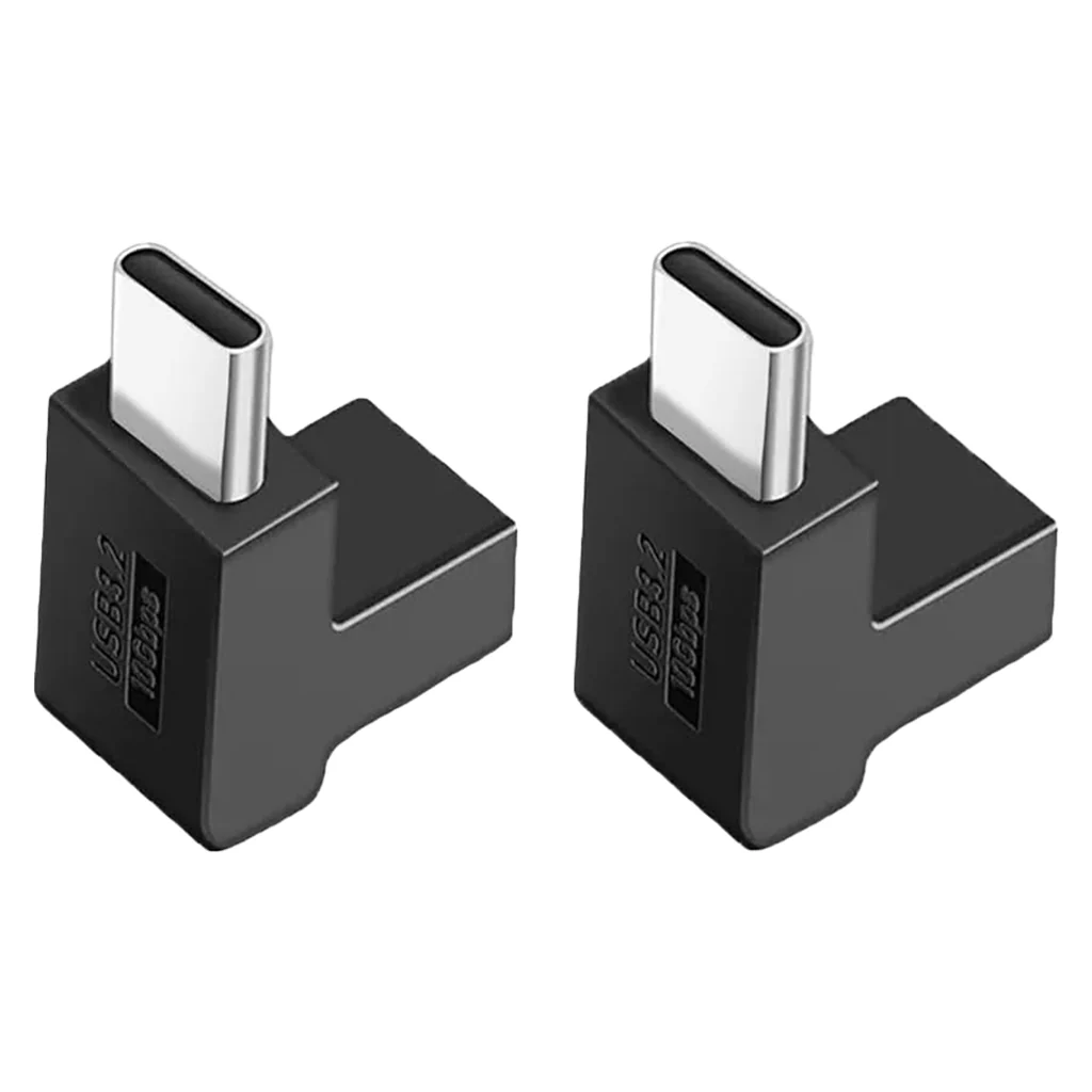 TECPHILE- 100W USB Type-C Male to Female 90Â° Right Angle Adapter - Image 5
