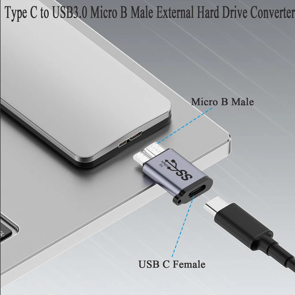 TECPHILE - 10Gbps USB-C/USB-A to Micro B Data Transfer Converter - Image 24