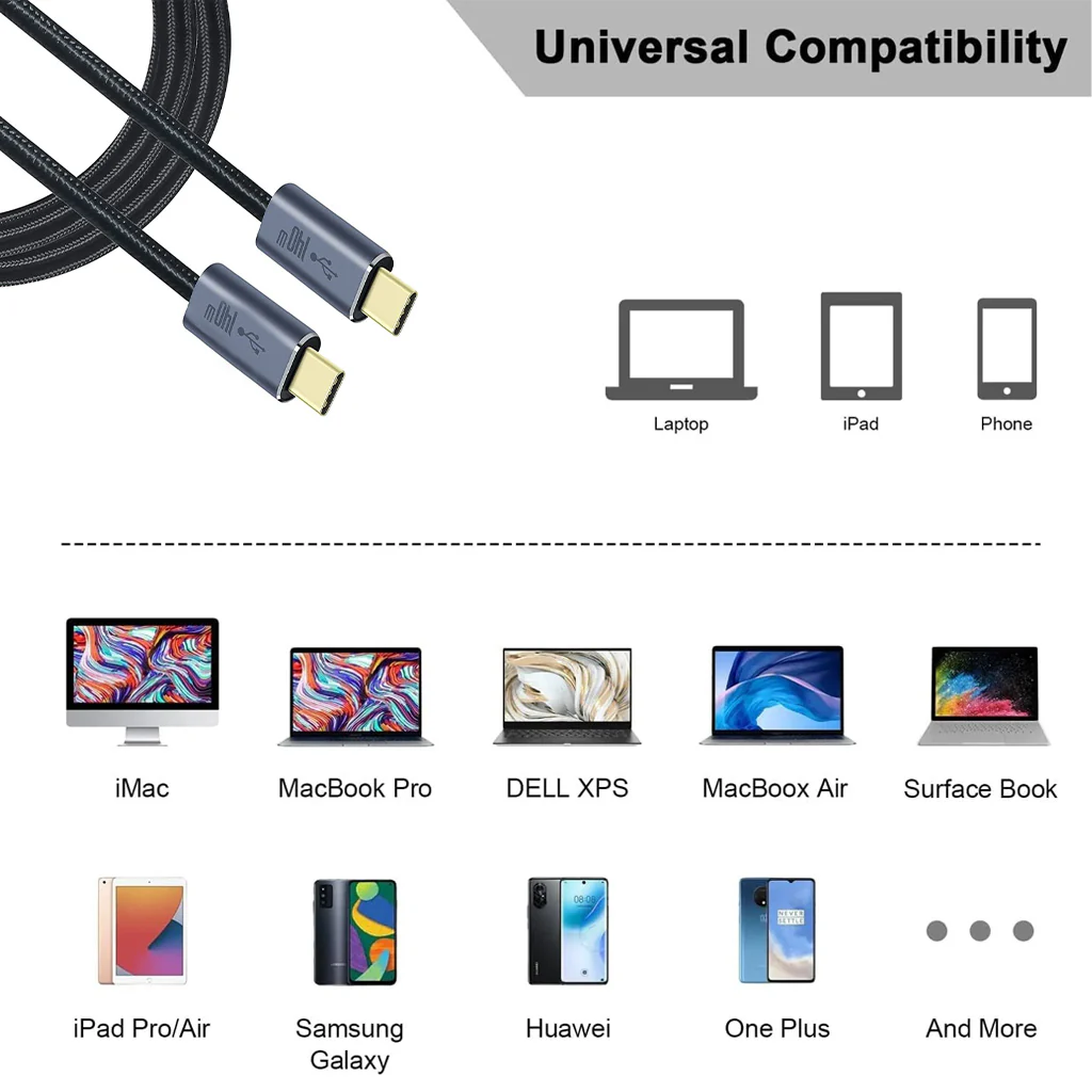 TECPHILE 140W Type-C to Type-C PD Fast Charging Cable - Image 15