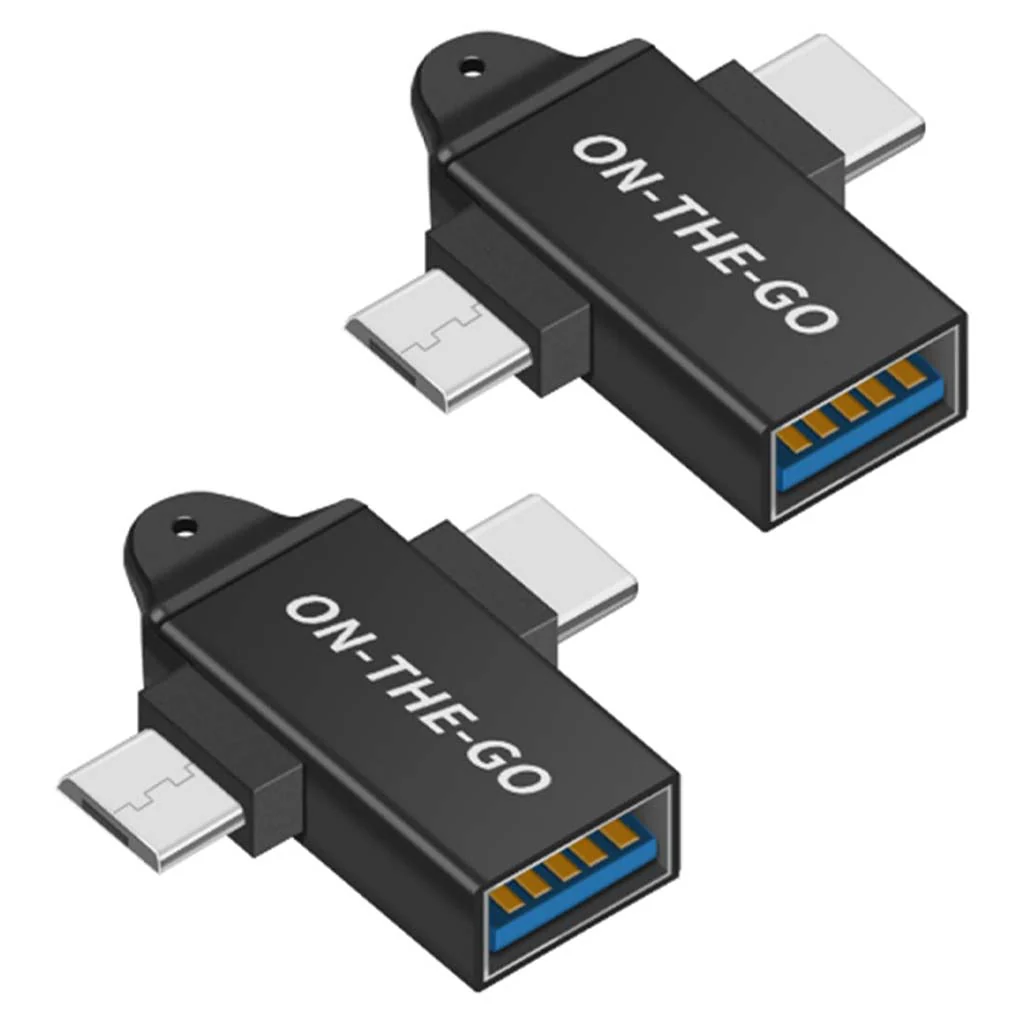 TECPHILE- 2-in-1 Micro Type-C & Type-C Male to USB-A Female Adapter - Image 8