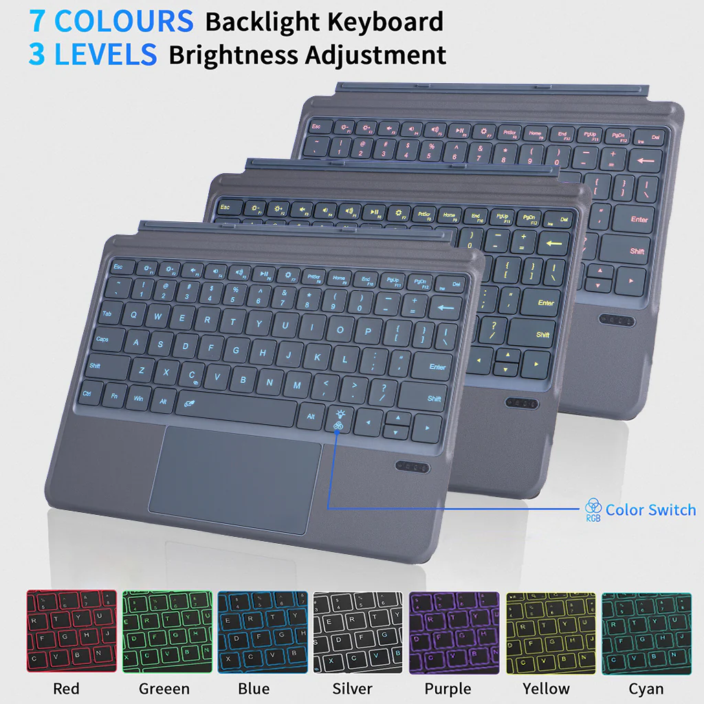 TECPHILE 2087D Wireless Keyboard for Surface Go/Go2/Go3 - Image 4