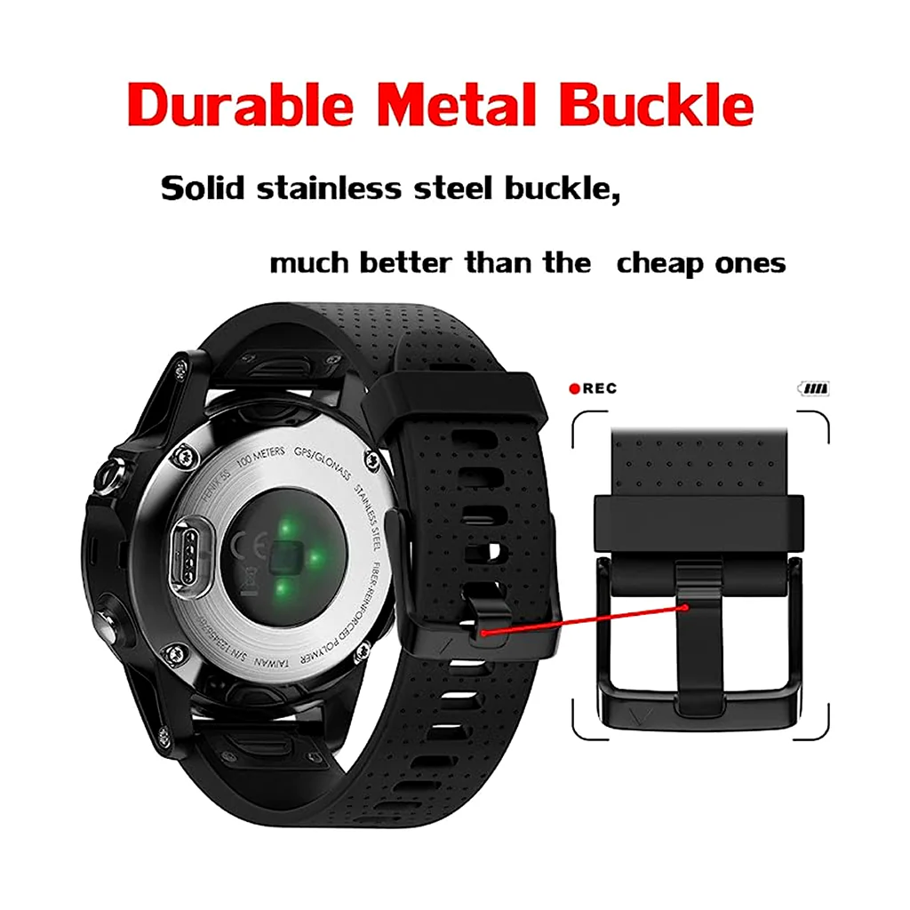 TECPHILE - 20mm Watch Band for Garmin Fenix 5S, 5S Plus - Image 5