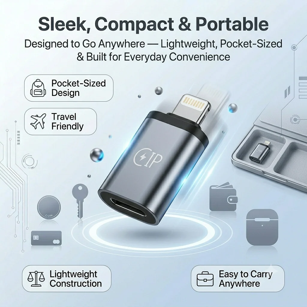 TECPHILE- 20W USB Type-C to Lightning Adapter Converter for iPhone - Image 5