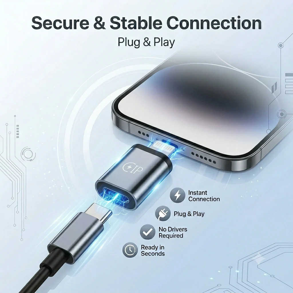 TECPHILE- 20W USB Type-C to Lightning Adapter Converter for iPhone - Image 6